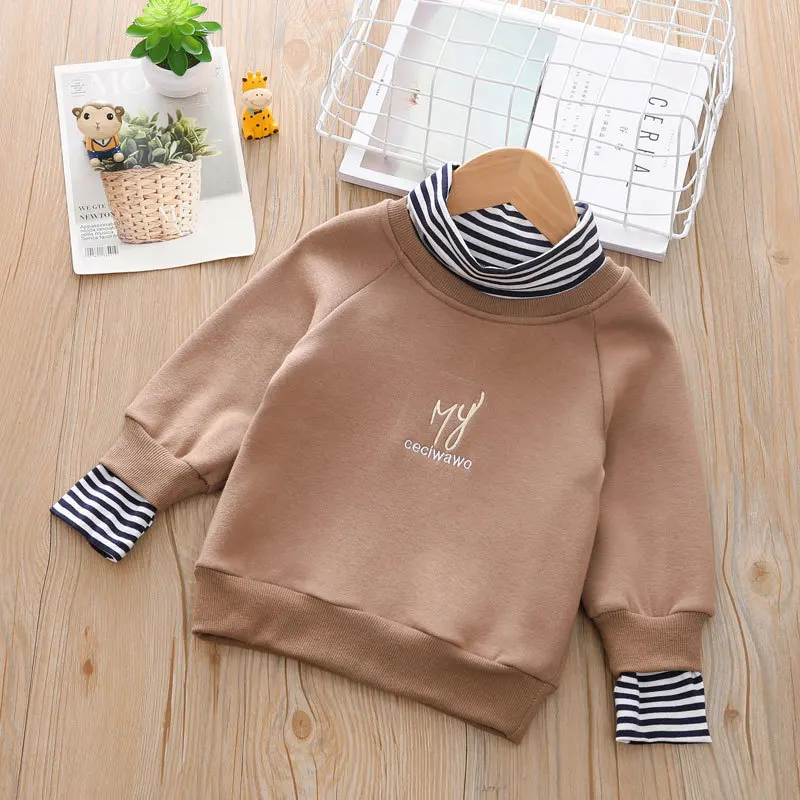 

Детский пуловер с длинным рукавом, теплый свитер, свитер для мальчиков, осенне-зимний наряд, Детская водолазка, флисовый свитер, одежда