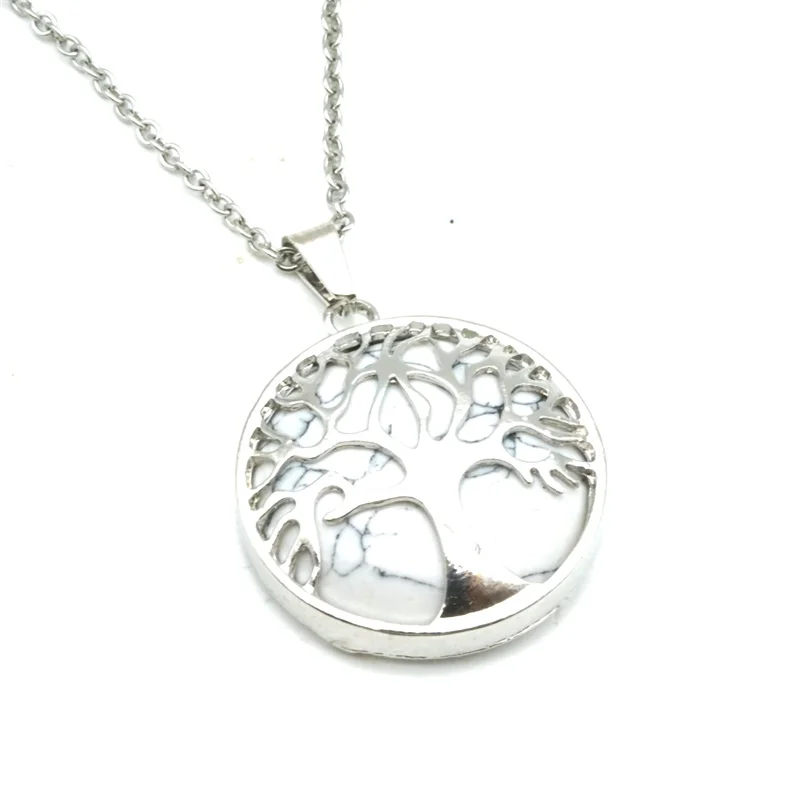 Ожерелья с изображением дерева жизни круглые ювелирные изделия натуральным