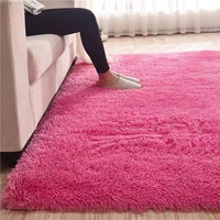 silk long hair carpet living room bedroom office entrance hall bed table bath nordic furry large size fluffy shag pink girl rug