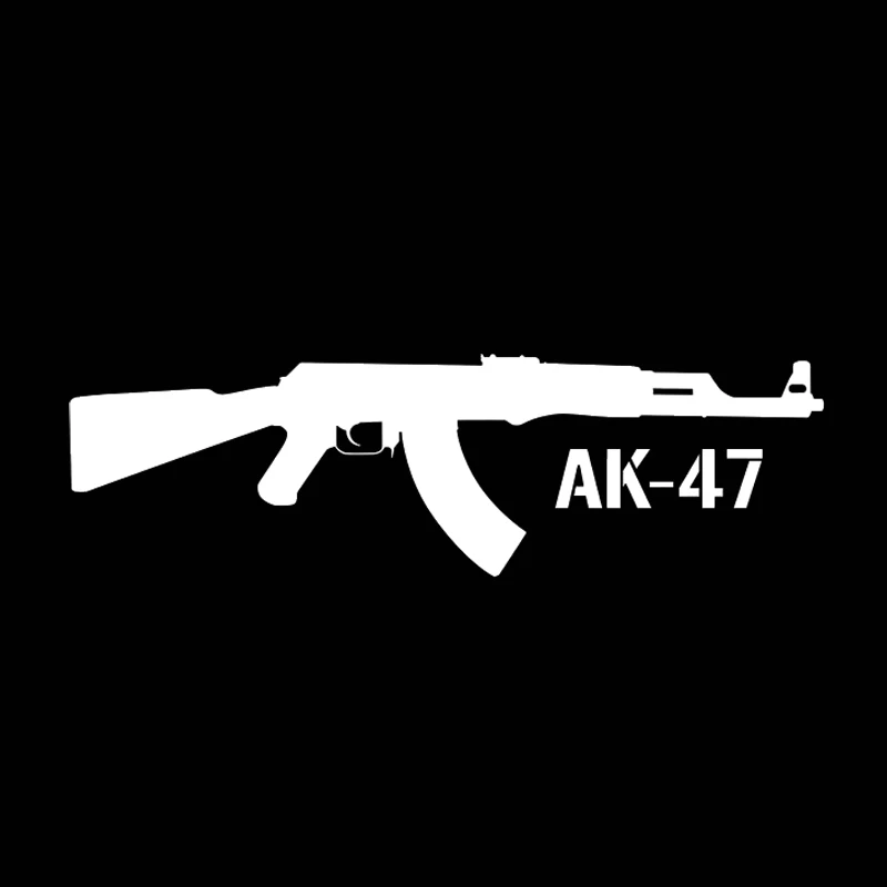 15X4.4CM Калашников AK-47 мультяшный пистолет автомобильные наклейки и виниловый