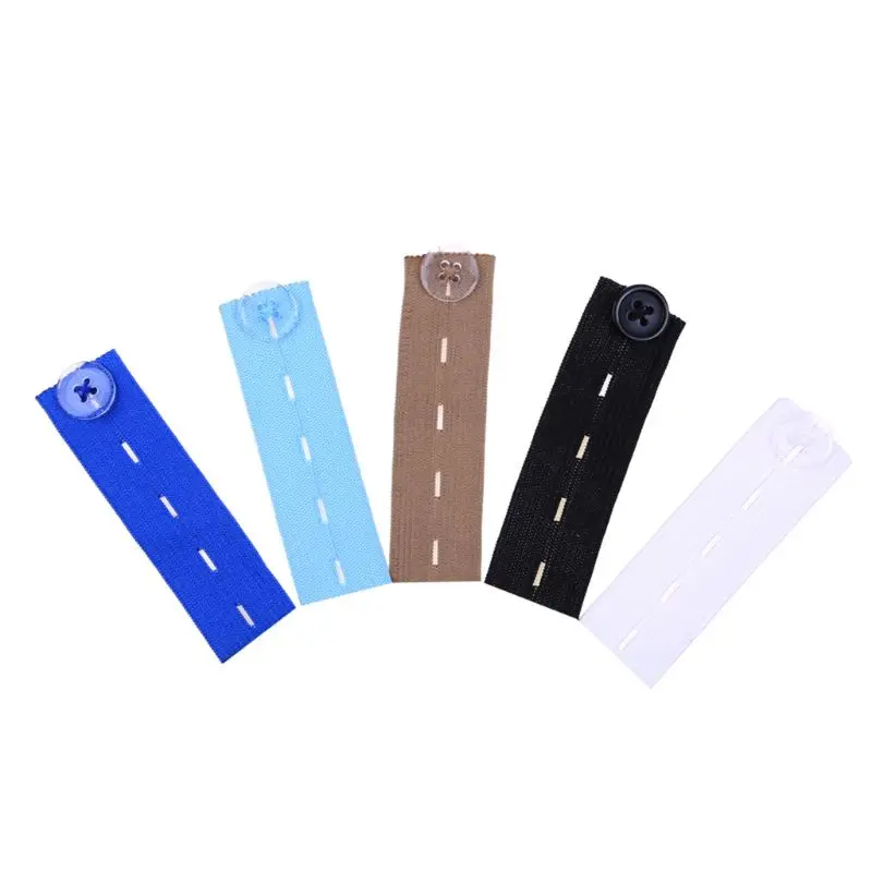 

1Pc Maternity Waistband Pants Belly Rubber Band Belt Skirt Trousers Waist Expander Buttons 4 Holes Adjustable Elastic Extender 5