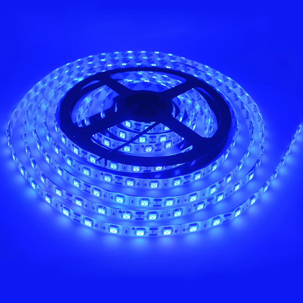 Синий 5 м 300LED 5050 SMD LED flexible strip белый RGB Красный Зеленый Синий Желтый Не водонепроницаемыйпартии свет книга свет ночного лампа настольная лампа - Испускаемый цвет: Синий