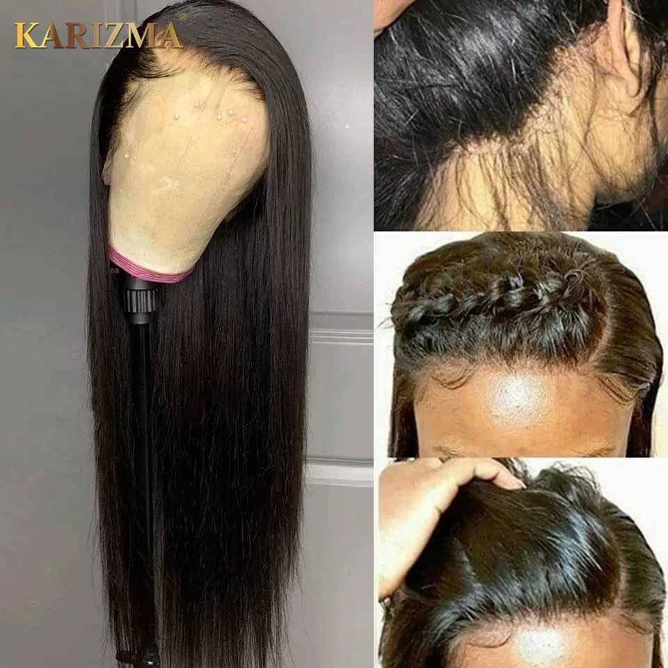 Karizma прямые Синтетические волосы на кружеве человеческих волос парики 150%