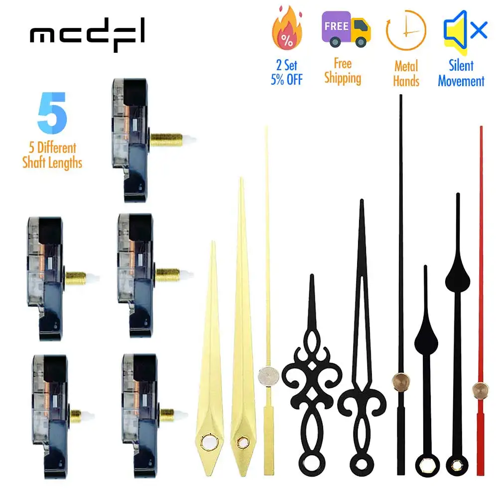 

MCDFL Silent Quartz Clock Movement Mechanism for Clock Hands Clockwork Clock Mechanism for Wall Hours Repair Parts Replacement