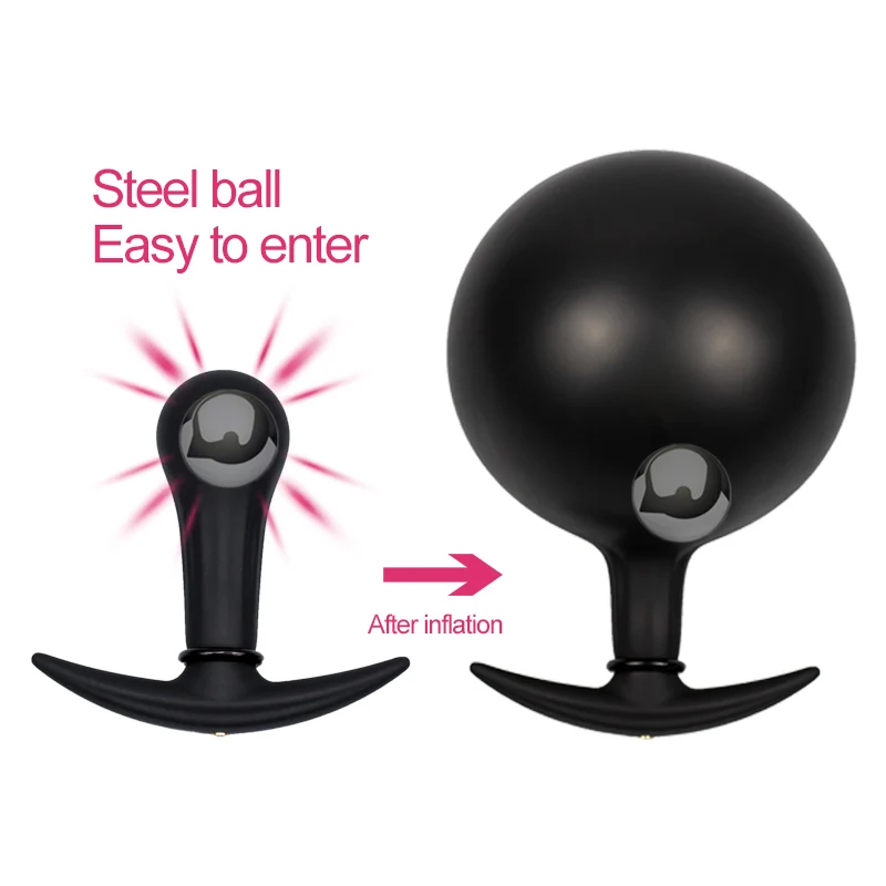 Inflatable Butt Plug Anal Balls Sextoy Built in Metal Beads Buttplug Vaginal anal dilator Pump Sex Toys for Adults Gay Men Women | Красота и