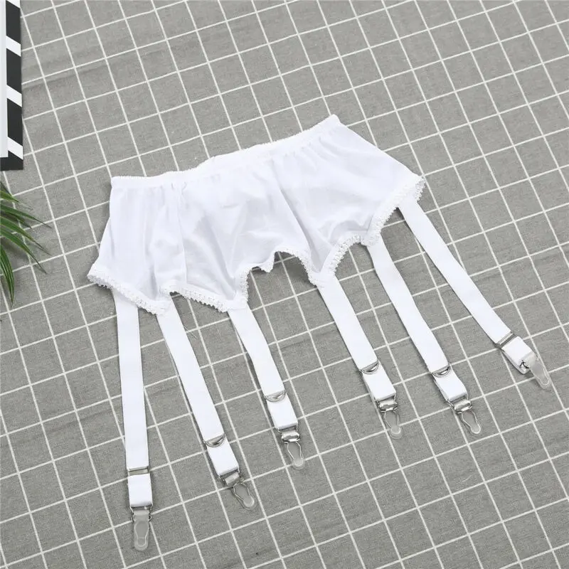 Women 6 Metal Buckles Straps Garter Belt Sexy Lingerie Suspender Elastic | Женская одежда