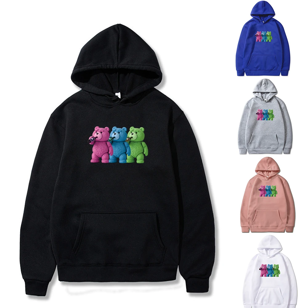 

Women/Men Fashion Hoodie Three Little Bears Printed Clothing Loose Long Sleeve Hoodies Sweatshirt Hot Sale Casual Wear Harajuku