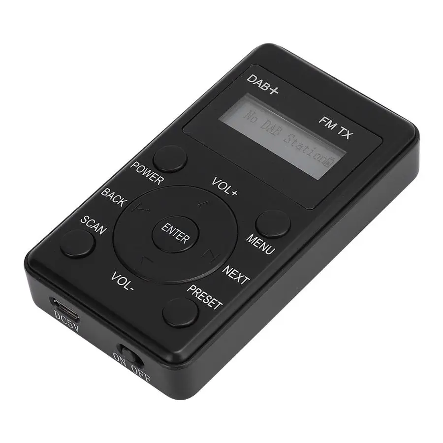 Портативный радиоприемник DAB/DAB с ЖК-цифровым дисплеем + fm-передатчик приемник