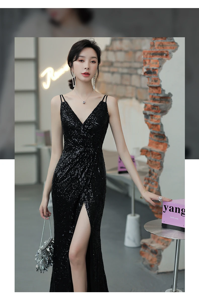 

New banquet style black high quality long skirt
