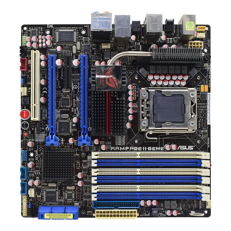 Материнская плата ASUS ROG RAMPAGE II GENE LGA 1366 Intel X58 PC для майнинга DDR3 24 ГБ Core i7