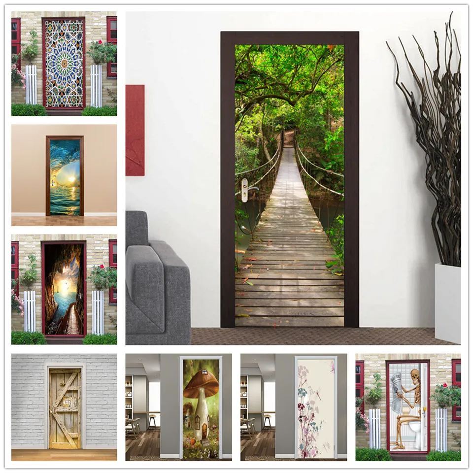 Наклейка на дверь и футбольного пива обои водонепроницаемые виниловые постеры