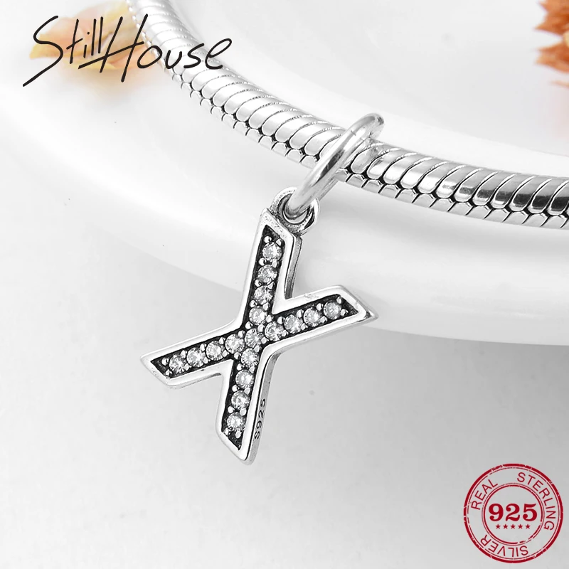 Новинка 2019 бусины в форме букв алфавита из стерлингового серебра 925 пробы