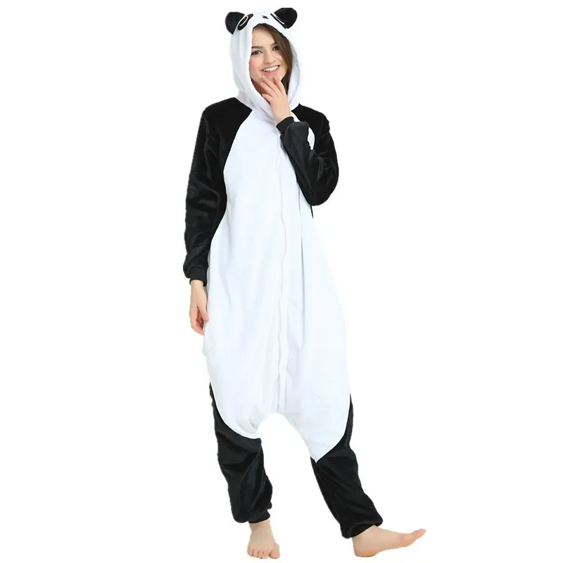 

New Flannel Cartoon Animal Siamese Pajamas Cosplay Costumes Ladies Pajamas Casual Men and Women Autumn and Winter Home Service