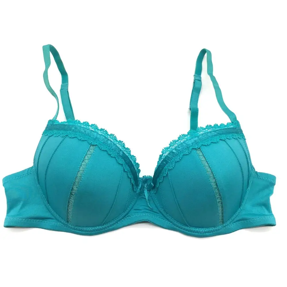 Women Push up Bra For Small Breasted Gathered Padded Plain Underwire Lace Sexy Daily Wear Lingerie Wholesale Lots 2020 New | Женская