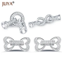 clasps for jewelry making fastening accessories copper cubic zirconia infinity clasps for diy pearls necklace bracelet clasp