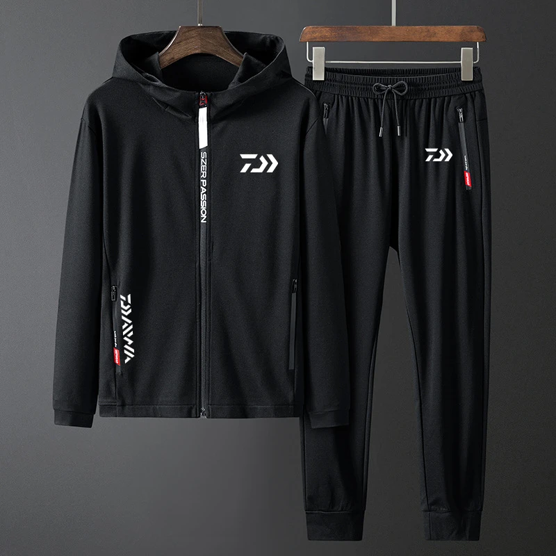 

DaiwaNew Spring Summer Winter Men DAIWA Cotton Fishing Clothing Set Man Outdoor Sport Fishing Hoodie And Long Pants DAWA Fishing