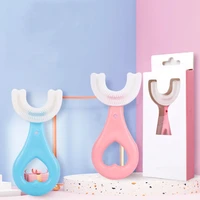1pc new cute u shaped baby silicone toothbrush childrens teeth simple baby brush cleaning and care convenient toothbrush oral