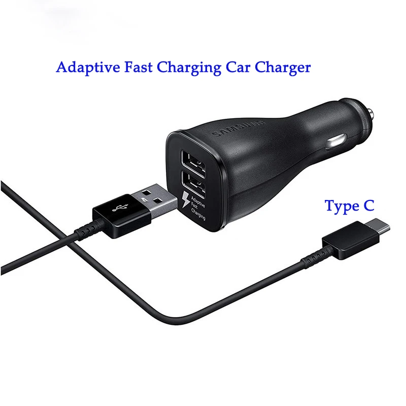 samsung s20 s10 s8 s9 plus note 10 8 car charger original dual usb adaptive fast charger 9v 1 67a quick charge 3 0 type c cable free global shipping