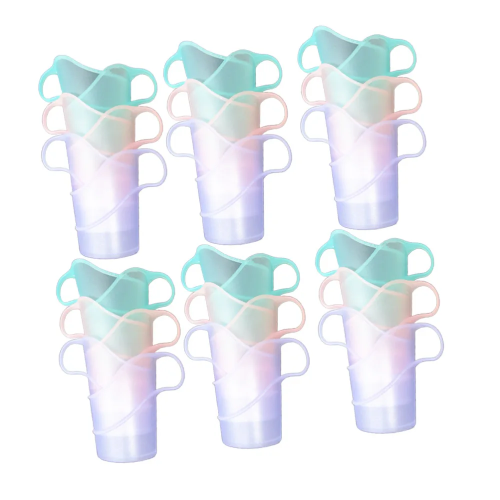 

24pcs Disposable Paper Cup Holder Anti-scald Insulated Cup Stand Heat-resistant Cup Cover Holder (Mixed Color)