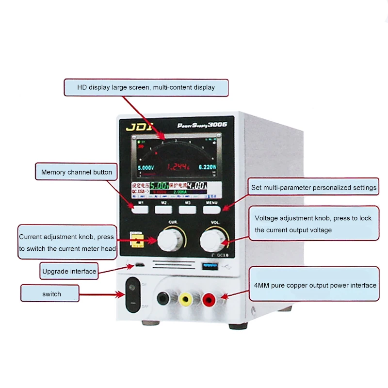 JDI 3006 обновление 30V 6A интеллигентая (ый) Напряжение Регулятора Тока осциллограф с