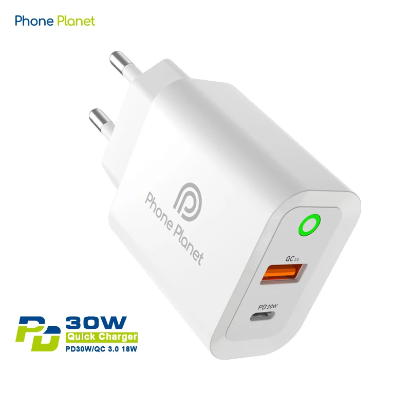

Phone Planet PD 30W LED Fast Charge Charger QC 3.0 For Cell Phone USB Type C Protable Charger For iPhone Huawei Xiaomi Samsung