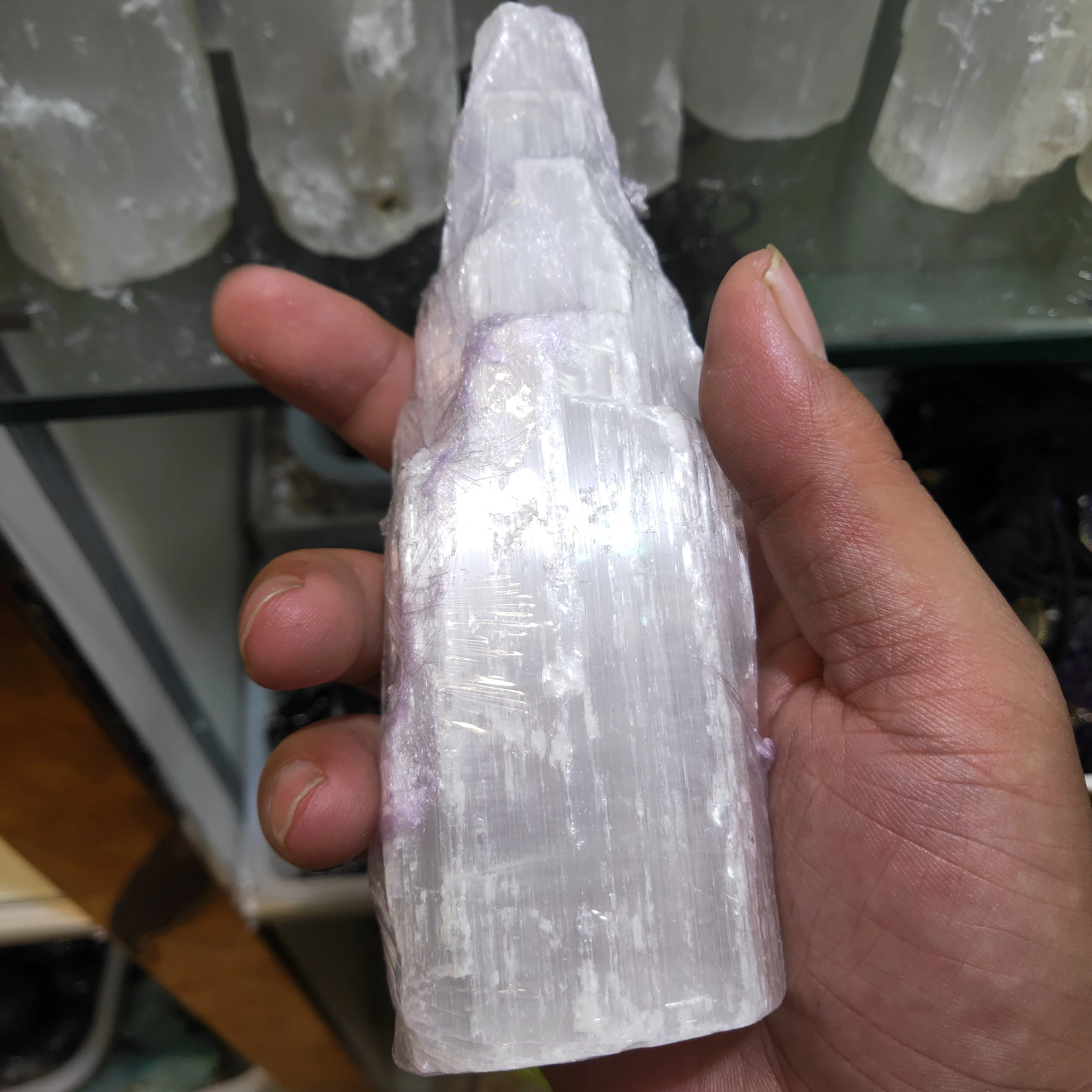 

SELENITE White Gypsum Skyscraper Castle Towers Gypsum Crystal Point