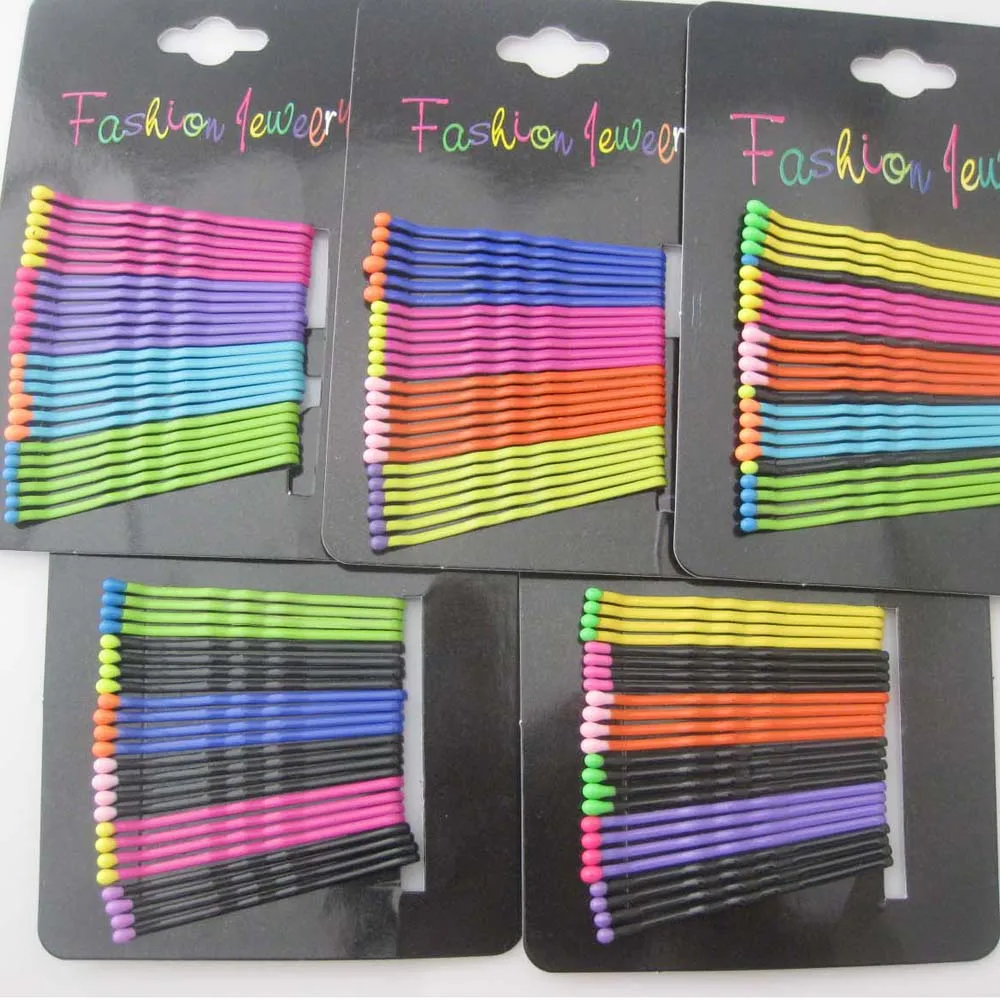 

48Pcs Multicolors Match Head Pattern Metal BB Hairpins 5CM/6CM Novelty Children Girls Hair Decoration