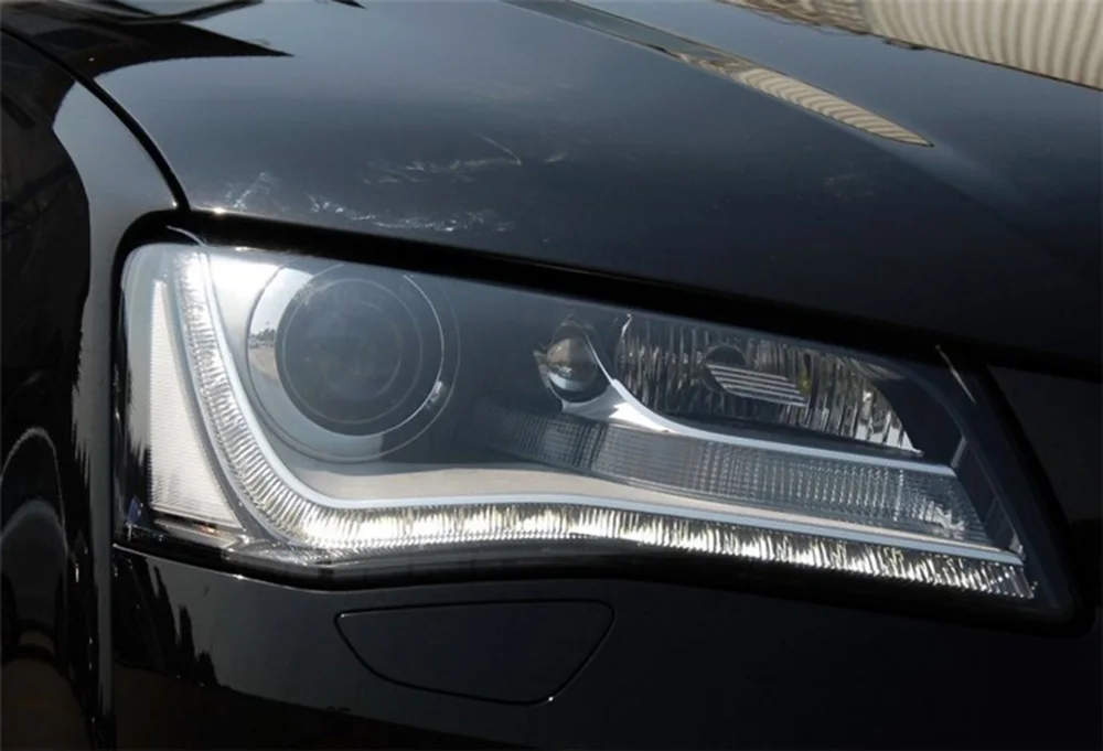 Автомобильные фары объектив для Audi A8 2011 2012 2013 Замена Передняя авто крышка