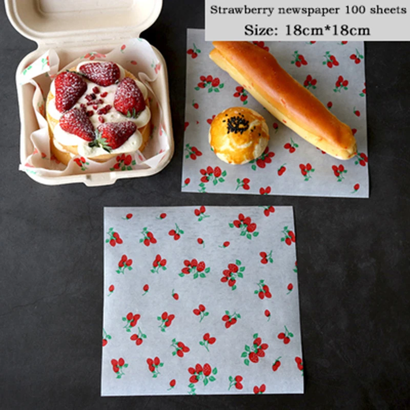 

Oil-Proof Wax Paper For Food Wrapper Paper Cake Fries Sandwich Burger Wrapping Baking Tools Fast Food Bread Oil-Paper Kitchen