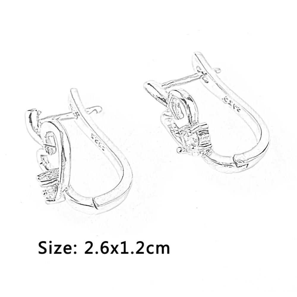 Fashion Stud Earrings Elegant Peach Heart-shaped AAA Grade Zirconium Buckle Personalized Exquisite Silver Hot! | Украшения и