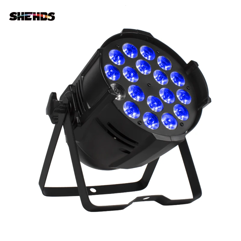 SHEHDS Aluminum Alloy LED Par 18x18 6in1 RGBWA+UV Lighting In Alluminio DMX 512 Stage Light Impermeable IP20 Dj Di Illuminazione