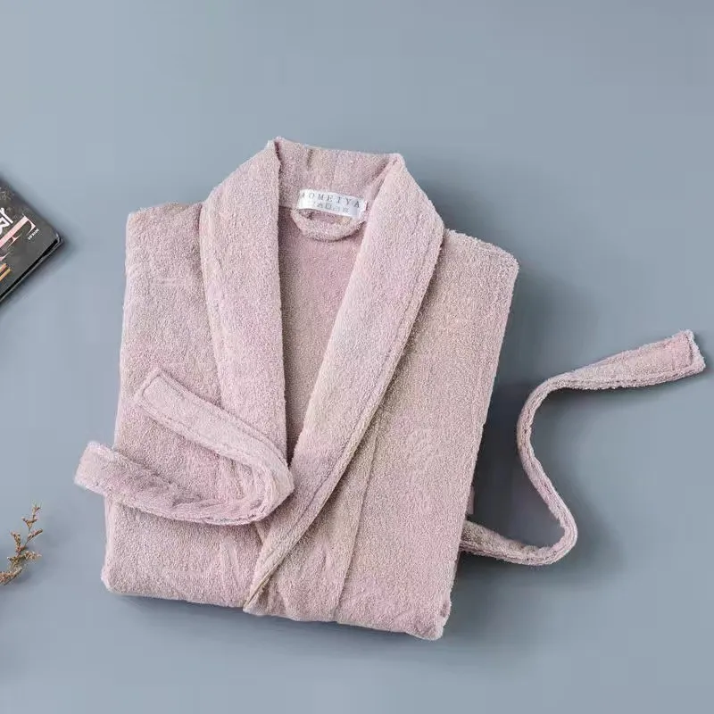 

Toweling Terry Robe Cotton Male Sleepwear Autumn Winter New Kimono Gown Lovers Intimate Lingerie Casual Home Clothes Nightwear
