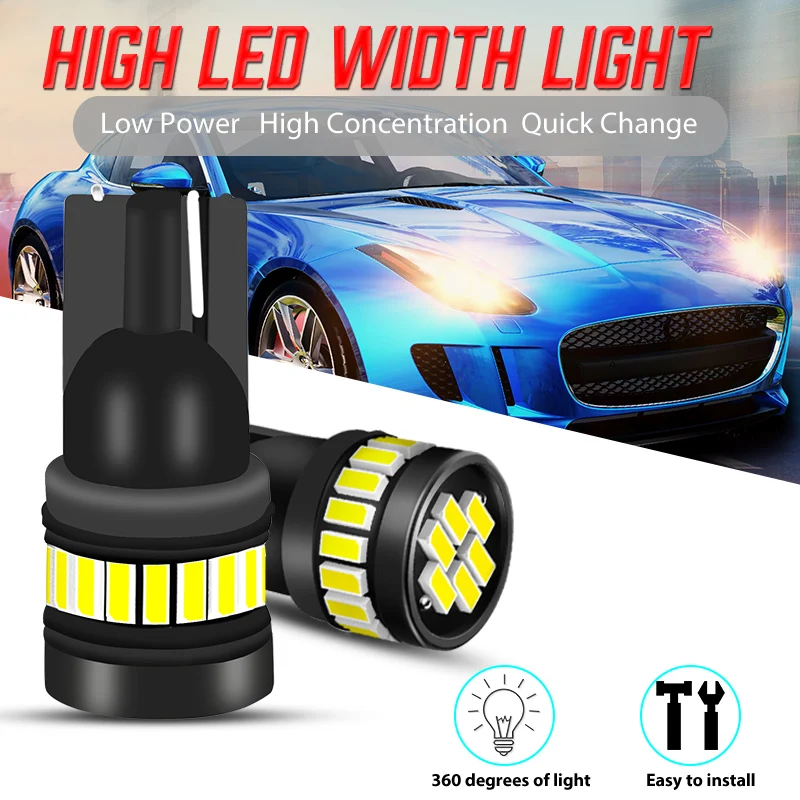 2 шт. автомобильные светодиодные лампы T10 W5W 168 194 3014 21SMD 12 в|Сигнальная лампа| |