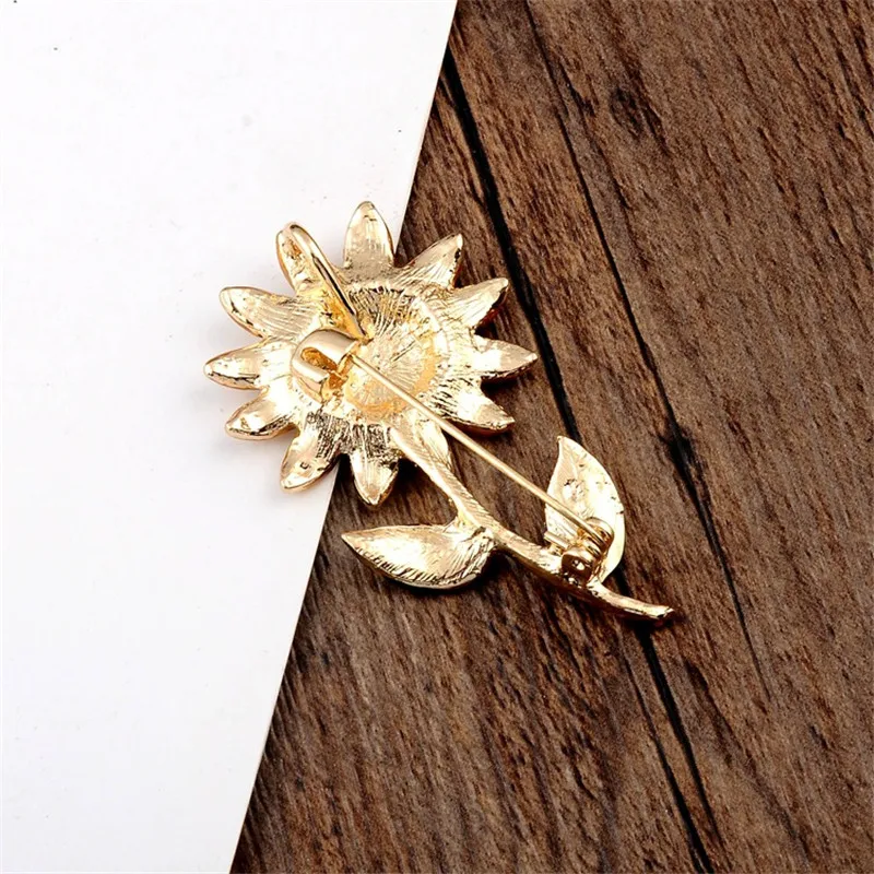 1 шт. винтажные металлические броши в виде подсолнуха | Украшения и аксессуары