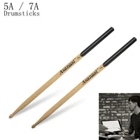1 pair walnut wood drum sticks 5a 7a music band jazz drumsticks with black handles