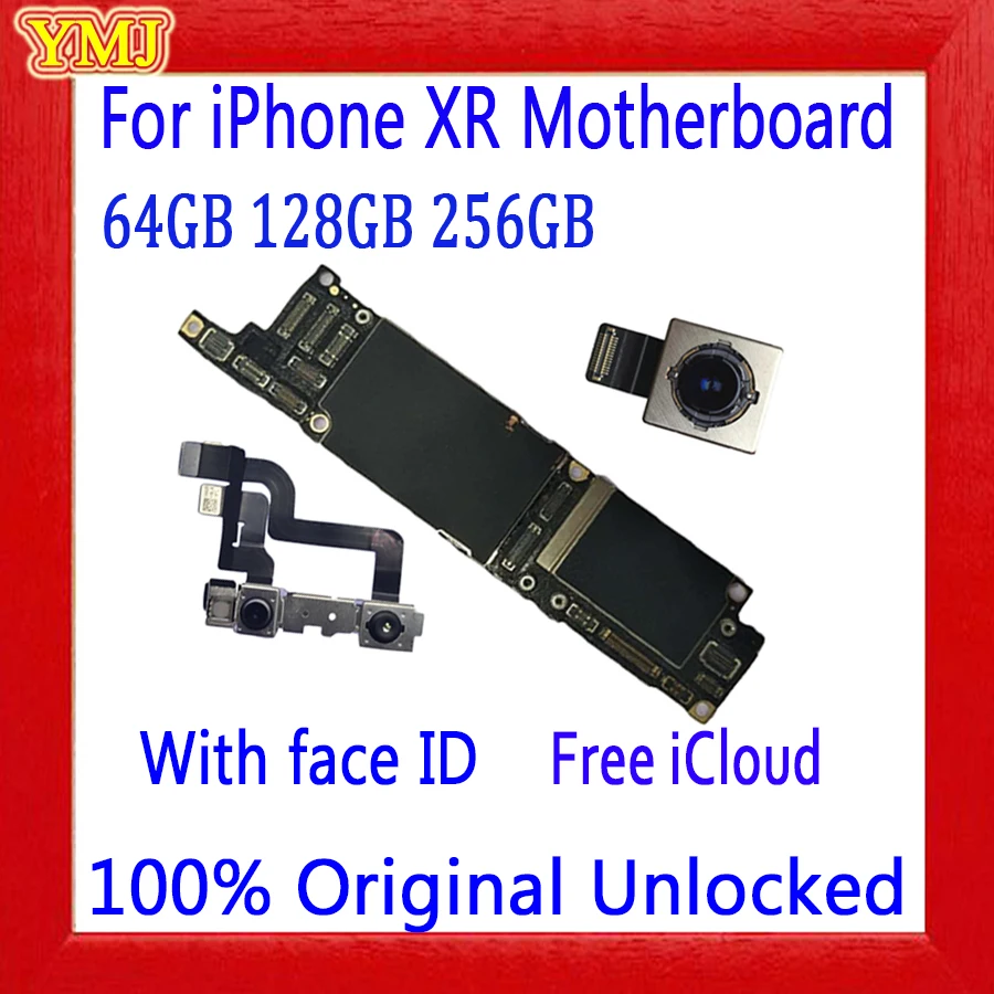 С/без лица ID для iPhone XR материнская плата 64 Гб 128 ГБ 256 оригинальная
