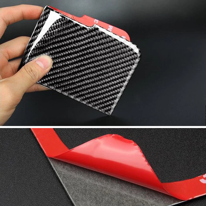 

Real Carbon Fiber Inner Handle Bowl Covers Trim Frame Decoration Protection for Ford Mustang 2015 2016 2017 2018 2019