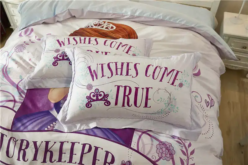 Полноразмерный Комплект постельного белья для девочек декор кровати двойные