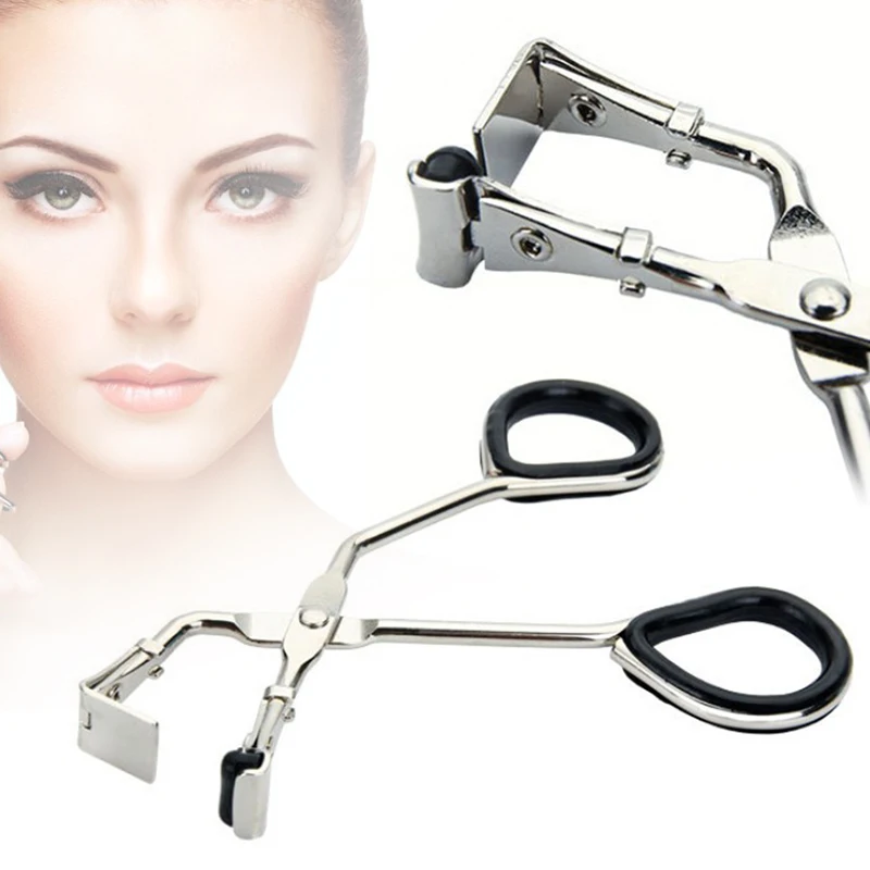 

1PC Metal Silicone Eyelash Curler Eyelash Extension Curler Nipper Auxiliary Clamp Makeup Forceps For Lady Big Eye Makeup Tools