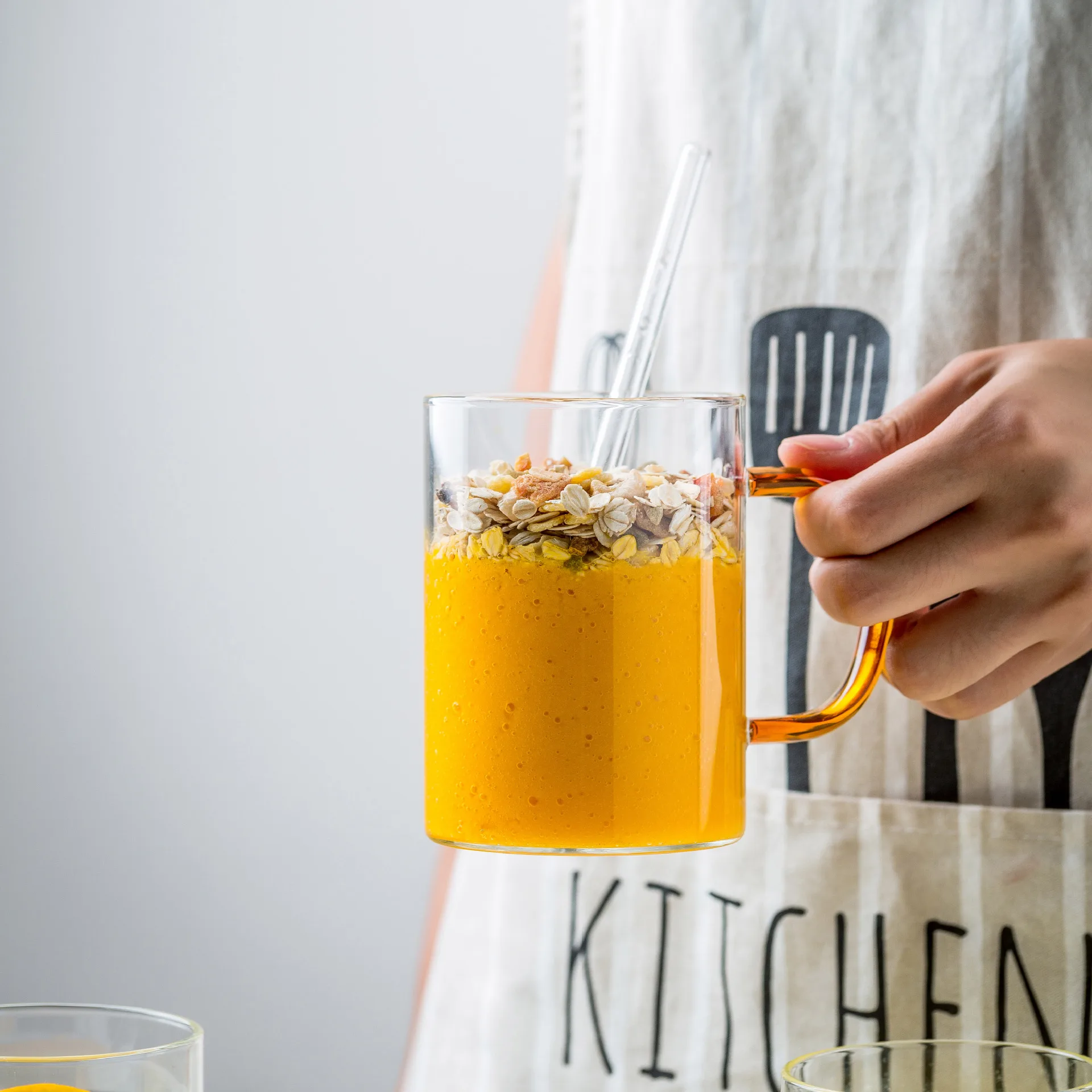 Простая Однослойная утолщенная кружка для чая в японском стиле из цветного