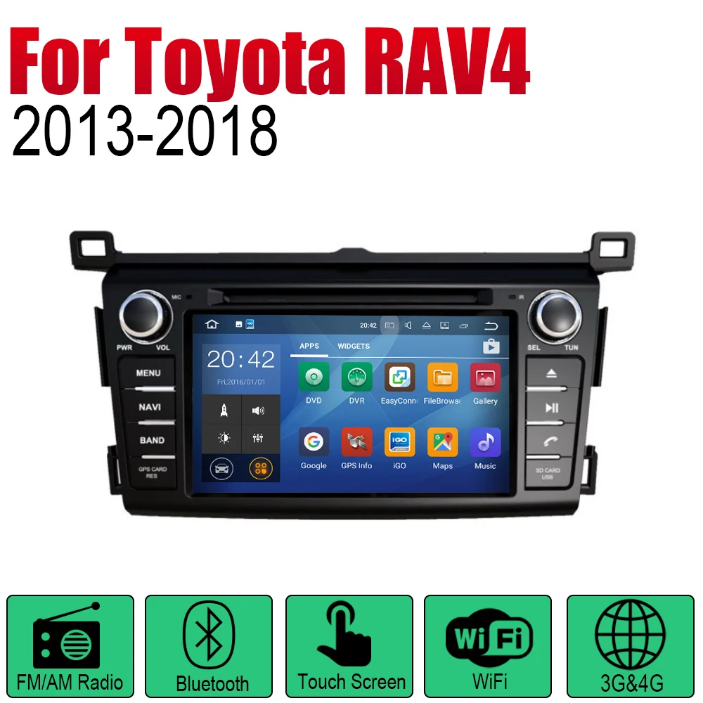 ZaiXi Android автомобильный Радио Стерео GPS навигация для Toyota RAV4 2013 ~ 2018 Bluetooth wifi 2din