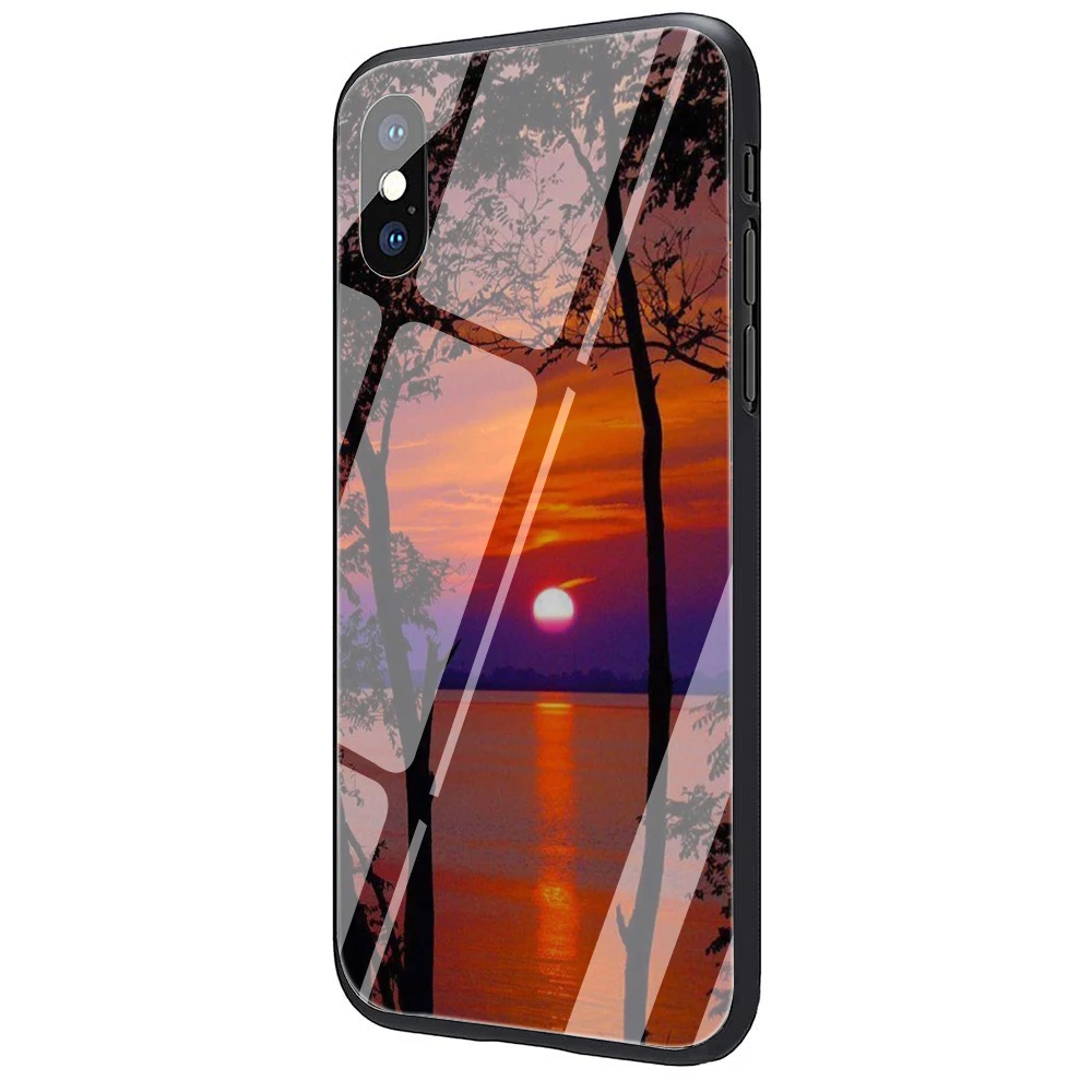 G11 EWAU Sunrise Sunset закаленное стекло чехол для телефона iPhone 11 Pro 6 6S Plus 7 8 Plus X XS XR XS Max - Color: G11