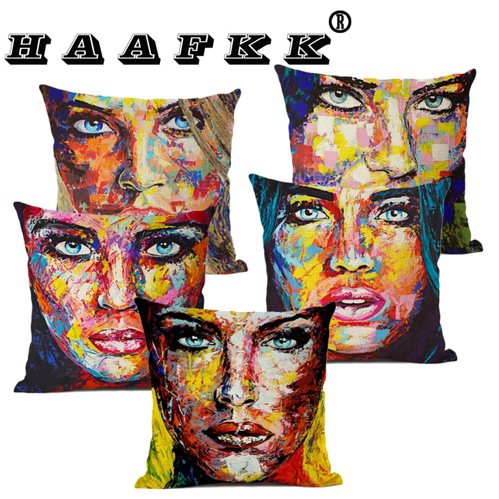 Европейская яркая обложка искусственное выражение украшение для дивана в