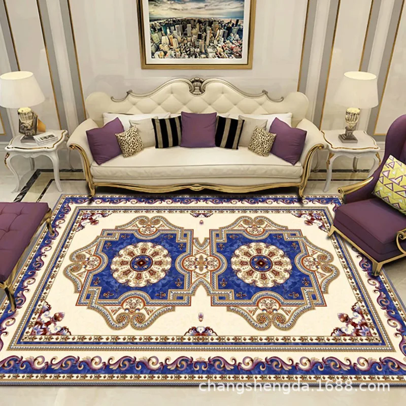 Ковер в европейском стиле искусственный напольный коврик диван домашний