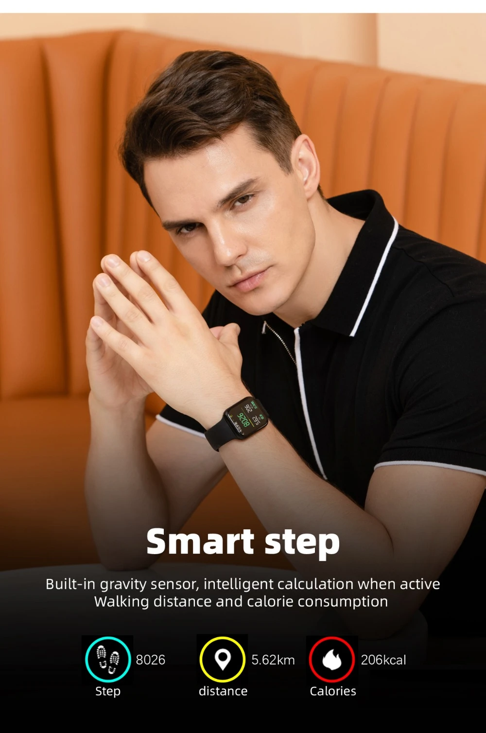 

Smart Watch Bluetooth P90 Full Touch Heart Rate Blood Pressure Fitness Tracker Waterproof Smartwatch 40mm For IOS Android