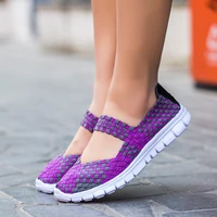 2021 womens sports shoes spring and summer breathable woven flat shoes comfortable lightweight casual shoes sports shoes
