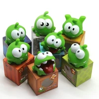new arrival 1pcs rope frog vinyl rubber doll cut the rope om nom candy gulping monster toy figure baby noise toy