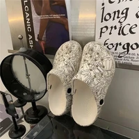 womens sandals hole shoes 2021 summer fashion new eva comfortable soft flip flops female loose big size beach casual slippers