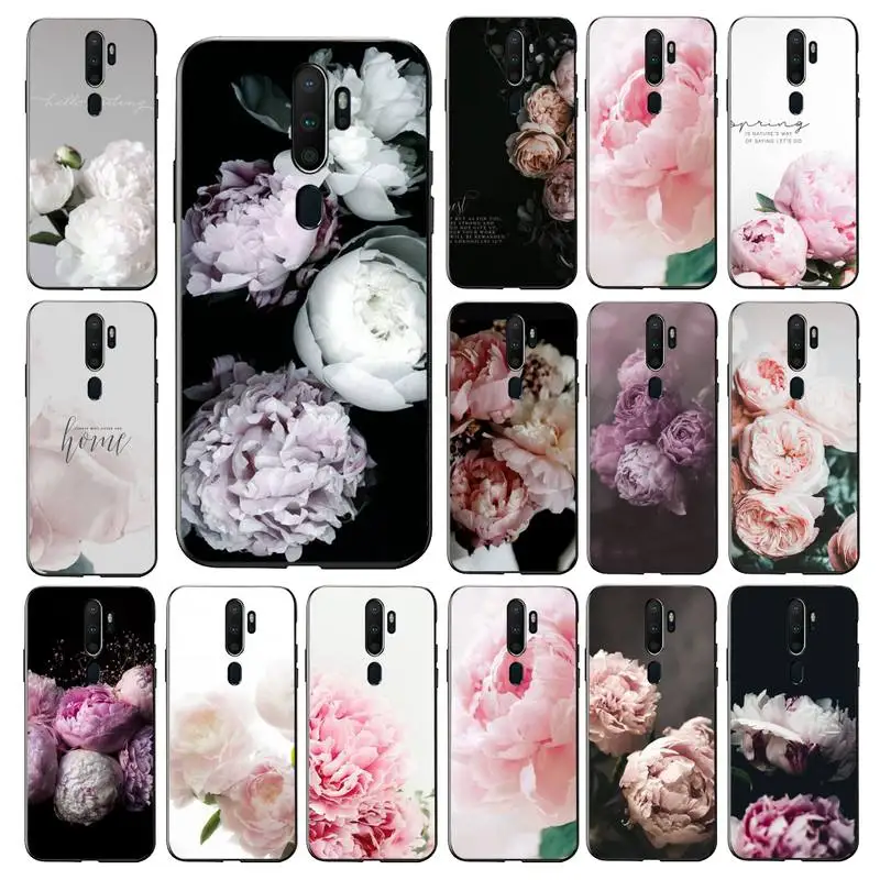 

FHNBLJ Peonies beautiful flower Phone Case for vivo Y91C Y11 17 19 53 81 31 91 for Oppo a9 2020