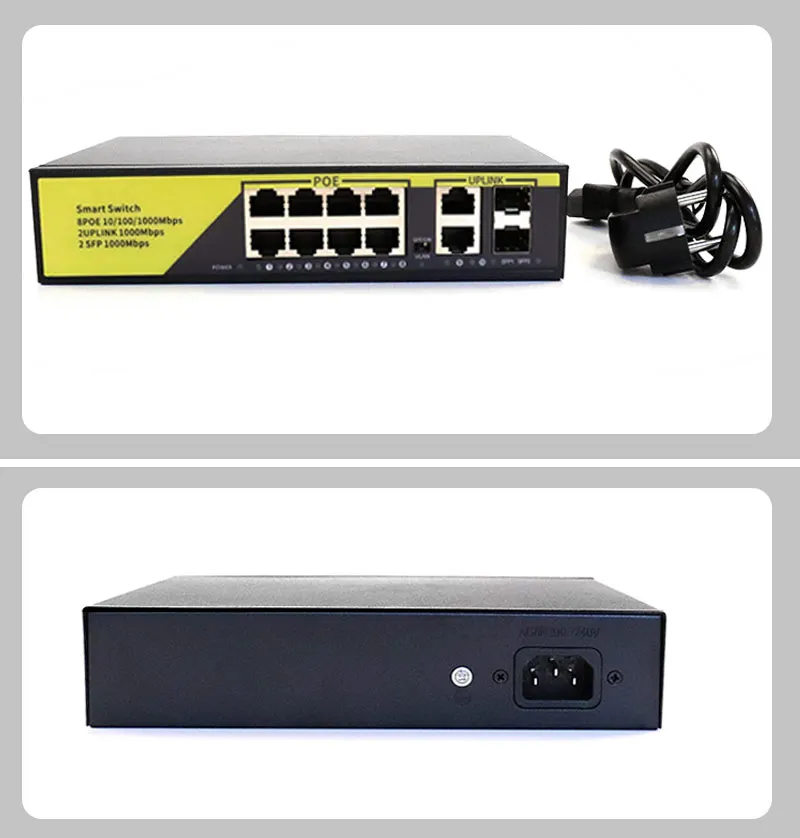 TEROW сетевой коммутатор с 6/10/12 портами 1000 Мбит/с 52 в 120 Вт 4/8 портов Ethernet-коммутатор